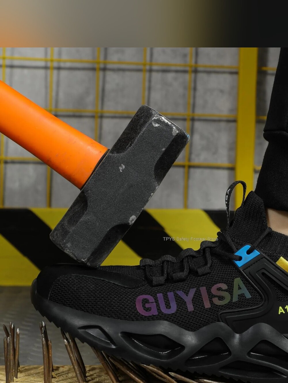New Guyisa Steel Toe Anti-Smash Safety Work Constuction Sneakers Size 10 - Picture 7 of 16